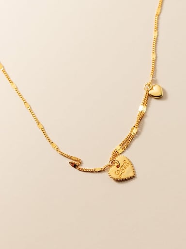 925 Sterling Silver Heart Minimalist Necklace