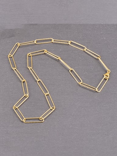 Titanium Steel Geometric Hip Hop Hollow Chain Necklace