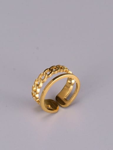 Titanium Steel Geometric Vintage Stackable Ring