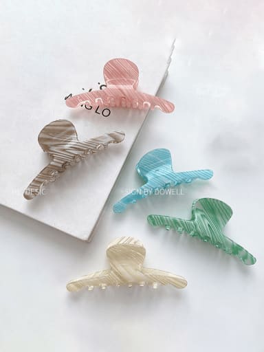 Acrylic Trend Geometric Multi Color Jaw Hair Claw