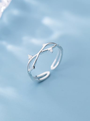 925 Sterling Silver  Minimalist Tree branch Free Size  Ring