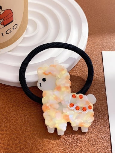 Dazzling Orange Yellow Hair Ring Cellulose Acetate Trend Zodiac Alloy Hair Rope