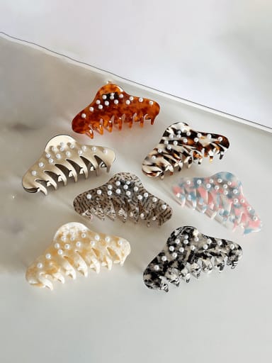 Cellulose Acetate Minimalist Irregular Alloy Jaw Hair Claw