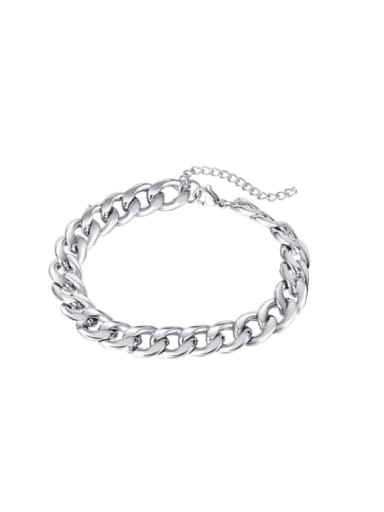 Titanium Steel Hollow Geometric  Chain Hip Hop Link Bracelet