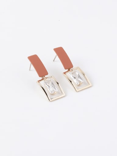 Alloy With Imitation Gold Plated Simplistic Geometric Drop Earrings