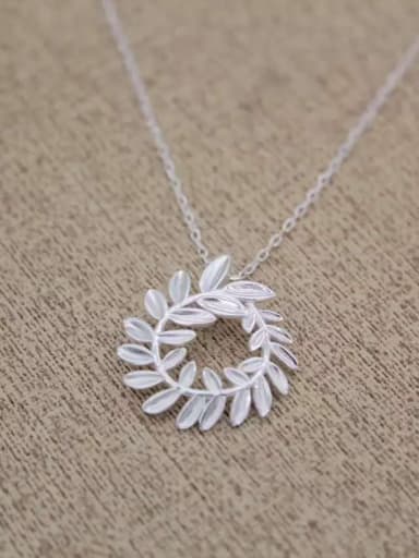 925 Sterling Silver Hollow Leaf Minimalist Necklace