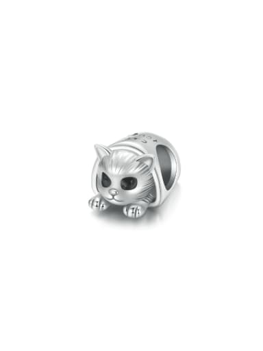 925 Sterling Silver Cute Cat  DIY Pendant