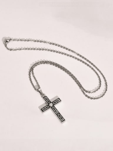 Stainless steel Cross Hip Hop Regligious Necklace