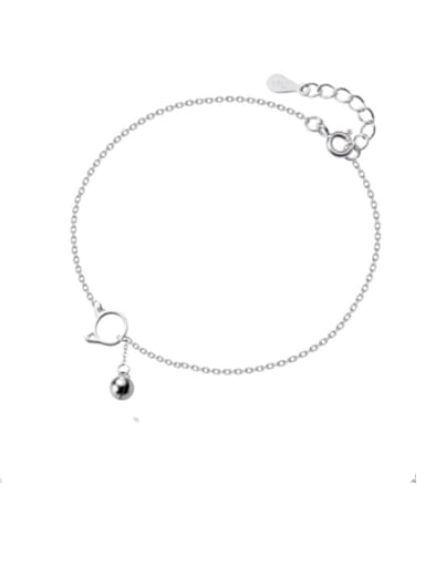 925 Sterling Silver Minimalist  Cat  Anklet