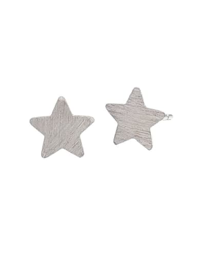 925 Sterling Silver Smooth Star Minimalist Stud Earring