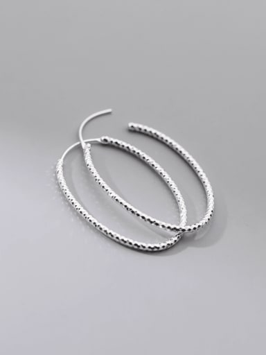 custom 925 Sterling Silver Geometric Minimalist Hoop Earring