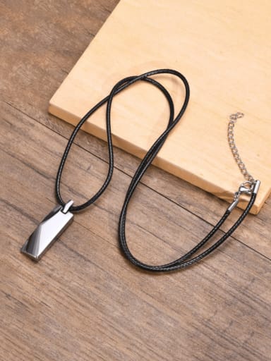 Pendant wax rope [new] Stainless steel Geometric Minimalist Necklace