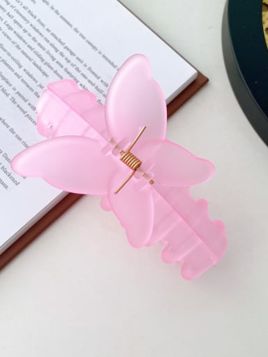 Light pink Alloy Resin Minimalist Butterfly Jaw Hair Claw