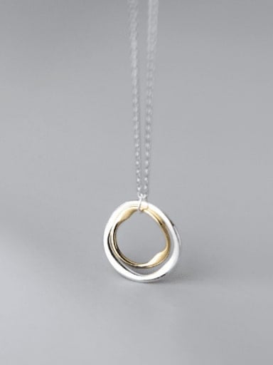 Gold 925 Sterling Silver Geometric Minimalist Necklace
