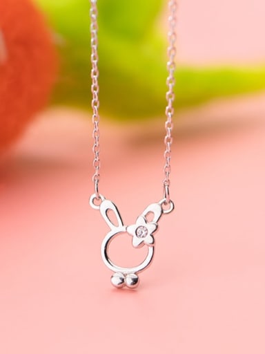 925 Sterling Silver Cat Cute Necklace