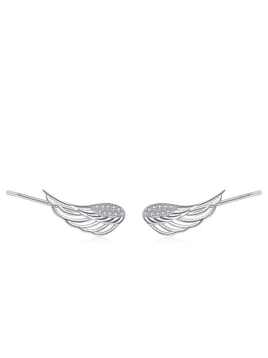 925 Sterling Silver Wing Cute Stud Earring