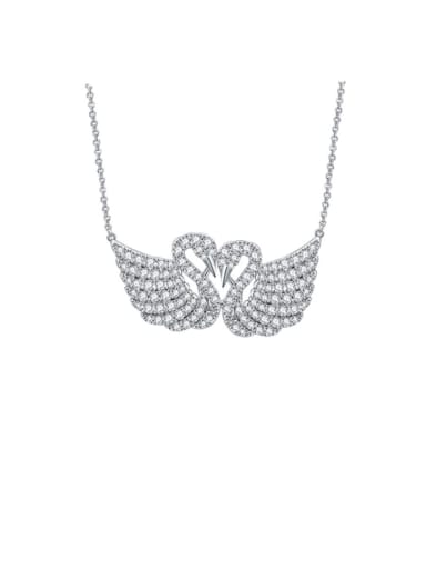 Copper Cubic Zirconia Swan Luxury Necklace