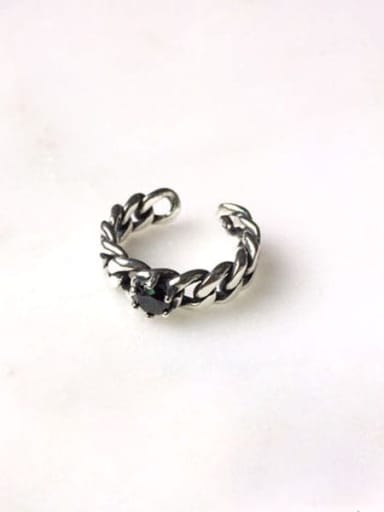 925 Sterling Silver  Vintage Hollow chain free size Ring