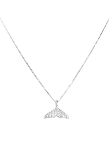 custom 925 Sterling Silver Cubic Zirconia Wing Minimalist Necklace