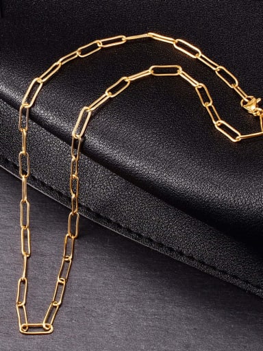 Titanium Hollow Geometry chain Minimalist Necklace