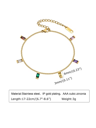 Bracelet Titanium Steel Cubic Zirconia Minimalist Geometric Bracelet and Necklace Set