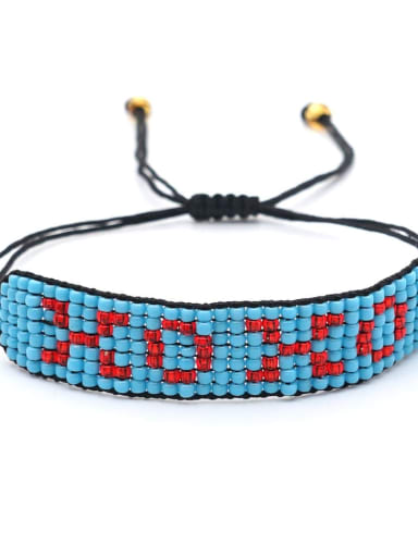 Stainless steel Bead Multi Color Geometric Bohemia Handmade Weave Bracelet