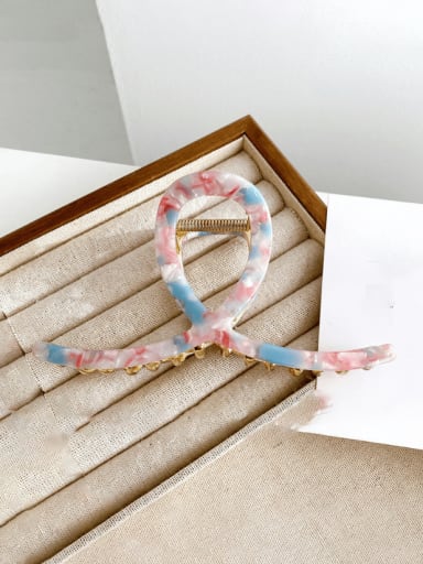 Blue pink 13.5cm Cellulose Acetate Minimalist Geometric Multi Color Jaw Hair Claw