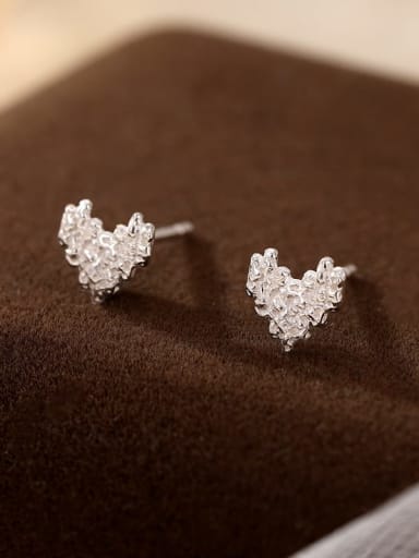 999 Fine Silver Flower Cute Stud Earring