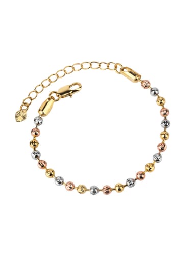 Brass  Hip Hop Bead Chain Bracelet and Necklace Set