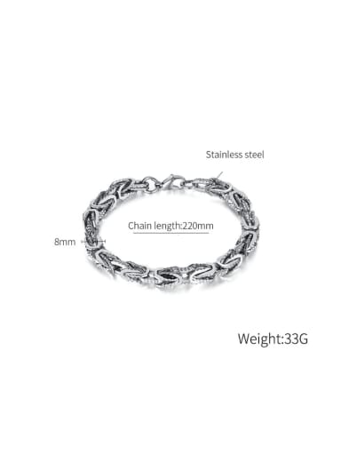 Titanium Steel Geometric Chain Vintage Bracelet