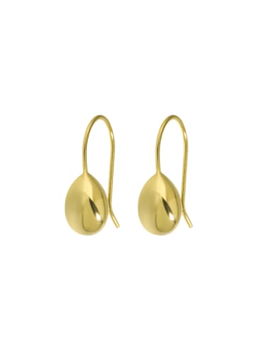 18K Gold 925 Sterling Silver Water Drop Minimalist Hook Earring