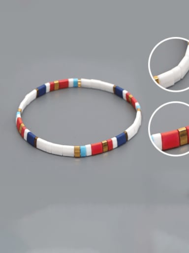 Stainless steel Multi Color Miyuki beads  Geometric Bohemia Adjustable Bracelet