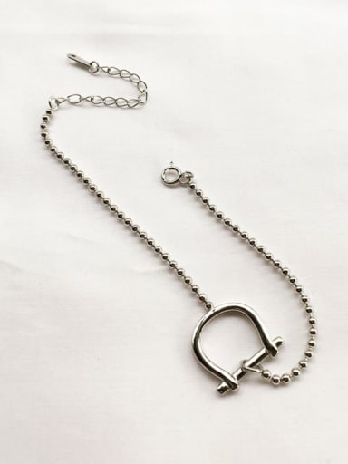 925 Sterling Silver Anchor Trend Beaded Bracelet