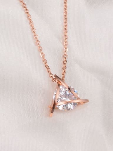Titanium Triangle Diamond   Necklace