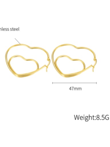 Titanium Steel Heart Minimalist Huggie Earring