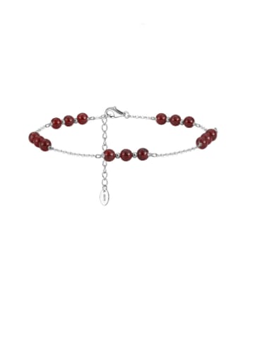 925 Sterling Silver Freshwater Pearl  Minimalist Anklet