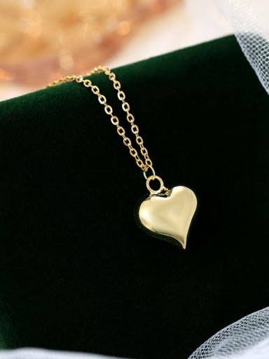 NS1008 Gold 925 Sterling Silver Heart Minimalist Necklace