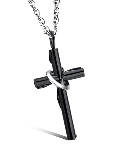 Titanium Cross Vintage Regligious Necklace