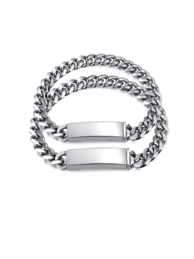 Titanium Steel Geometric Chain Minimalist Link Bracelet