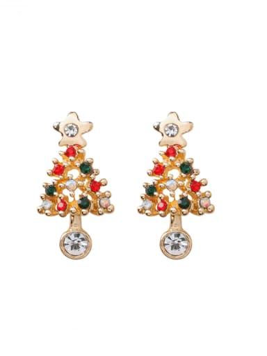 D color version Alloy Multi Color Enamel Christmas Seris Cute Drop Earring