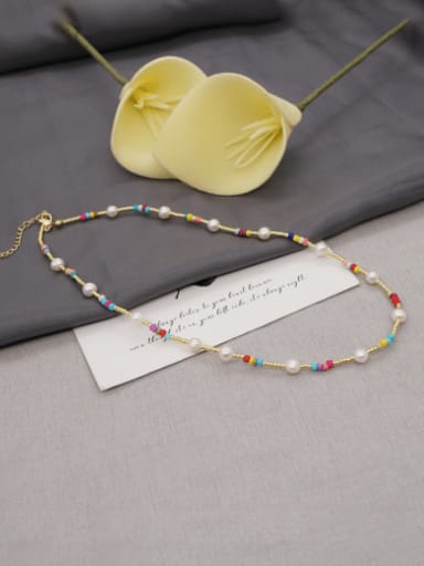 Freshwater Pearl Multi Color OTOHO Beads  Bohemia Necklace