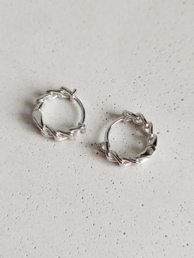 925 Sterling Silver  N-Chain Flower Vintage Stud Earring