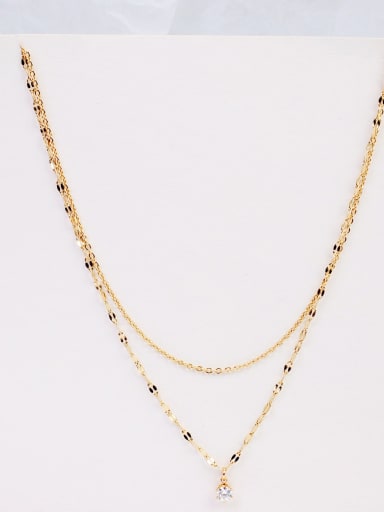Titanium Bead Round Minimalist Multi Strand Necklace