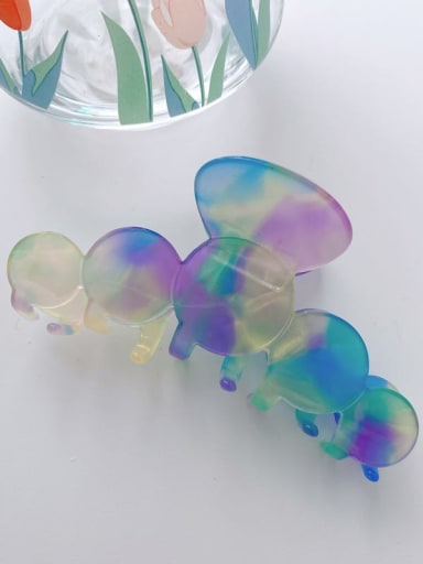 Colorful 10cm Cellulose Acetate Minimalist Geometric Alloy Jaw Hair Claw