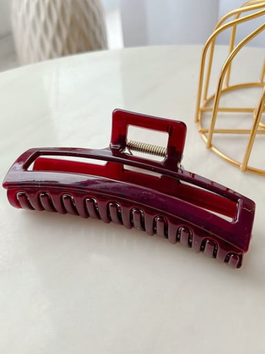 Sunset Red 11.6cm Alloy Resin Trend Geometric Jaw Hair Claw