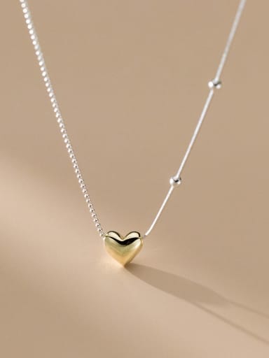 custom 925 Sterling Silver Heart Minimalist Necklace