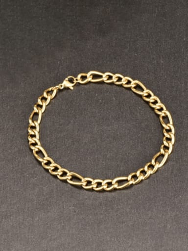 Titanium Steel Geometric Minimalist Hollow Chain Link Bracelet