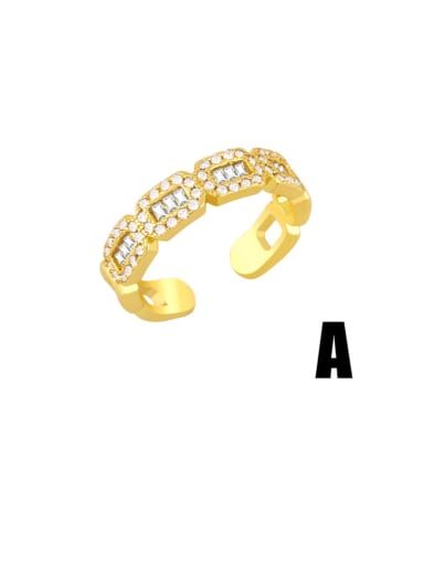 Brass Cubic Zirconia Rosary Vintage Band Ring