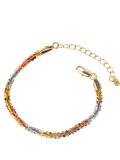 Lottery gold bracelet 16cm +5cm Brass Bracelet Trend Irregular and Necklace Set