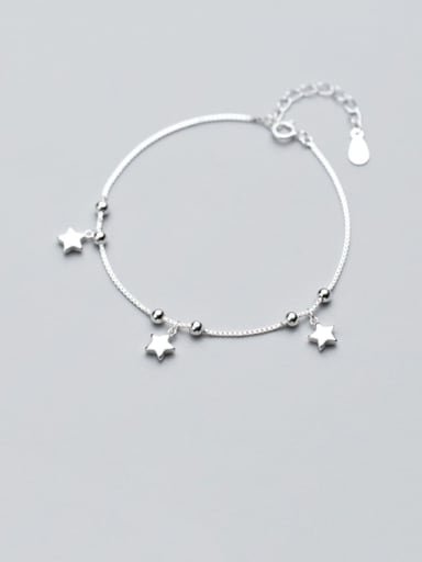 925 Sterling Silver  Minimalist Star Link Bracelet